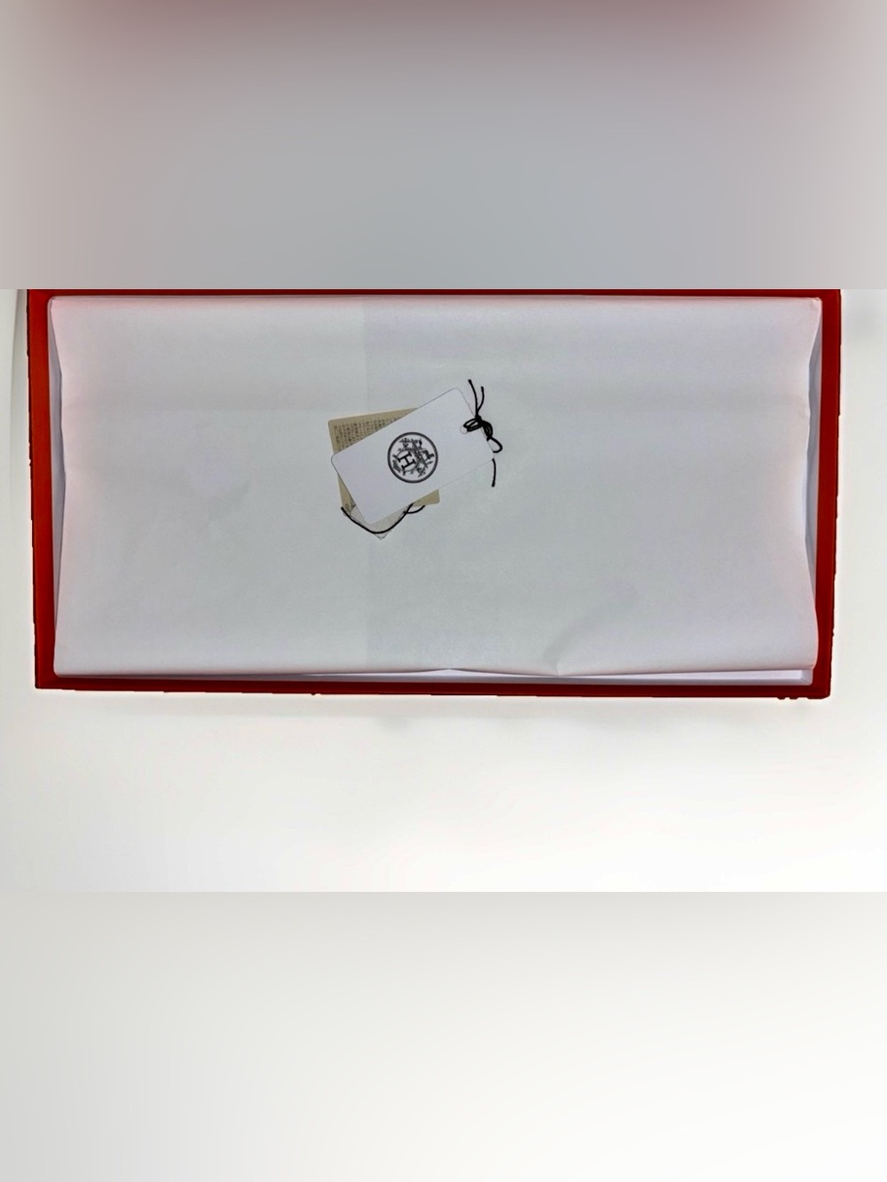 Hermes Orange Long Scarf/Tie Presentation Box Tissue Paper/tags - Picture 7 of 8